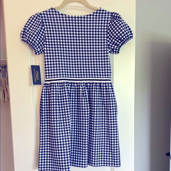 Polo Ralph Lauren Classic Navy and White Checkered Kids Dress - Picture 5 of 5
